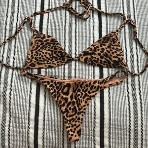 Billabong Leopard Print Bikini Set